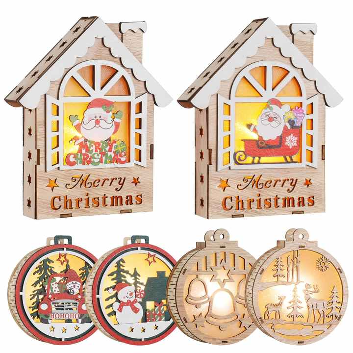 Leseni praznični okraski